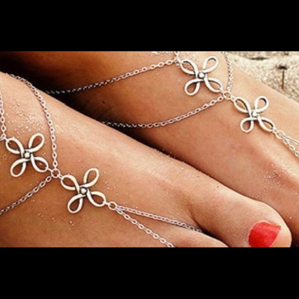 🌺2layered Flowery Foot jewelry🌺🌷🌺🌷 - Picture 3 of 8